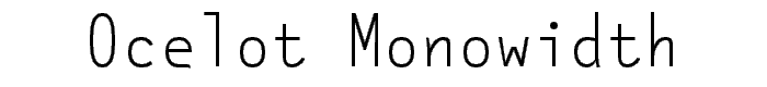 Ocelot Monowidth font